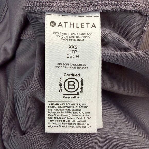 Athleta Seasoft Tank Dress Dusk Violet XXS - Picture 6 of 6